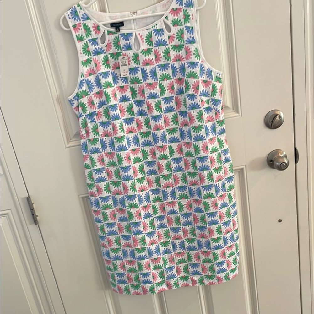 Talbots new Colorful Sleeveless Dress with Floral Pattern